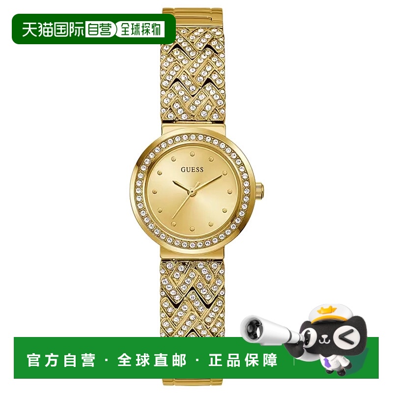 自营Guess Women's Treasure Gold Dial Watch - gold 美国奥莱直