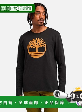 自营 timberland男士 Northwood US 树形标志长袖 T 恤 - 黑色 美