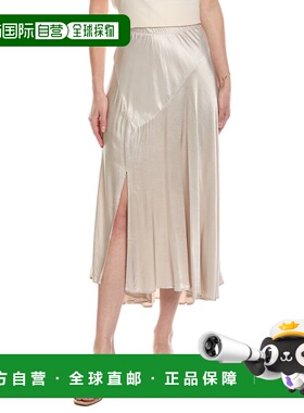 自营Michael Stars Desi Asymmetrical Midi Skirt - white 美国