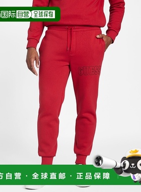 自营guessSaul Logo Jogger Pants - varsity red 美国奥莱直发