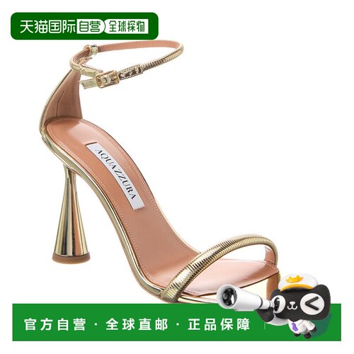 自营Aquazzura Hot 95 Sandal - Gold 高跟凉鞋美国直发奥莱