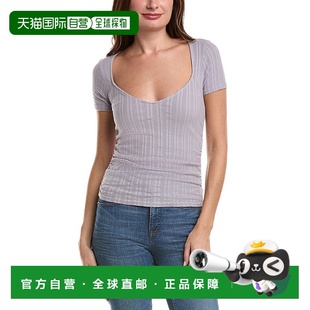 Social 紫色 Pointelle甜心领T恤 美国奥莱 Dylana 自营Project