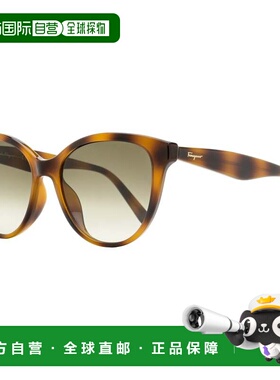 自营salvatore ferragamoFerragamo女士经典徽标太阳镜SF1073S 24