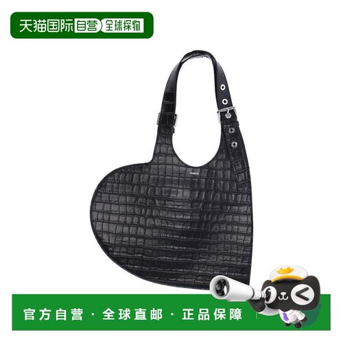 自营coperni“心” 鳄鱼效果包-黑色 美国奥莱直发单肩包手提包