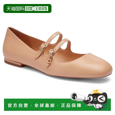 1h可退 香港直邮潮奢 Coach 蔻驰 女士 Whitley 皮质玛丽珍平底鞋
