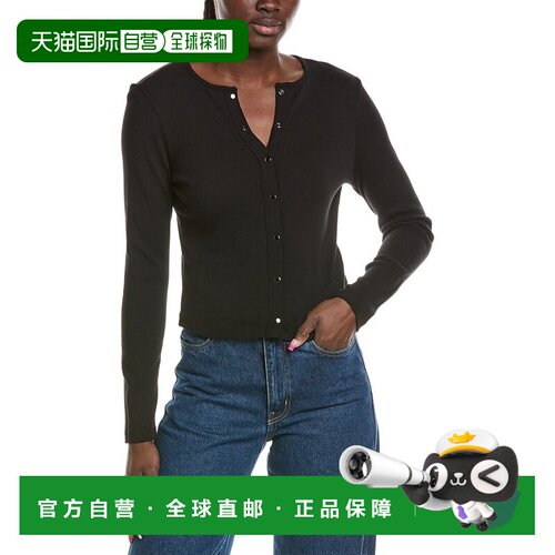 自营Michael Stars Trixie圆领按扣开衫-黑色针织衫 美国直发奥莱