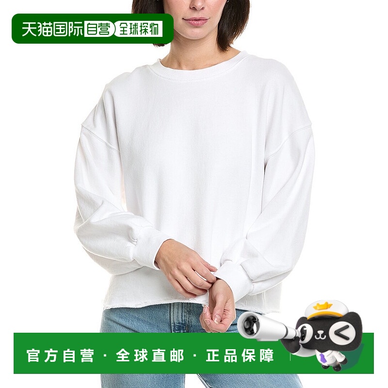 自营perfectwhitetee Bubble Sleeve Fleece Pullover - white 美