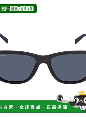 自营Salvatore Ferragamo Blue Rectangular Men's Sunglasses SF