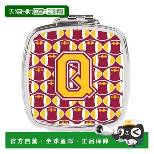 自营Carolines Treasures CJ1081-QSCM 字母 Q 足球栗色和金正品