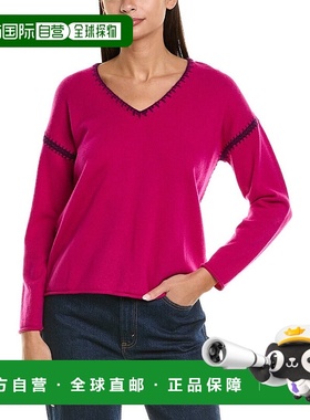 自营 johnny was约翰尼是小羊毛和羊绒混纺套头衫-紫色 美国奥莱