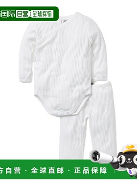 自营 Janie and Jack 罗纹裤婴儿套装 - 白色 美国奥莱直发