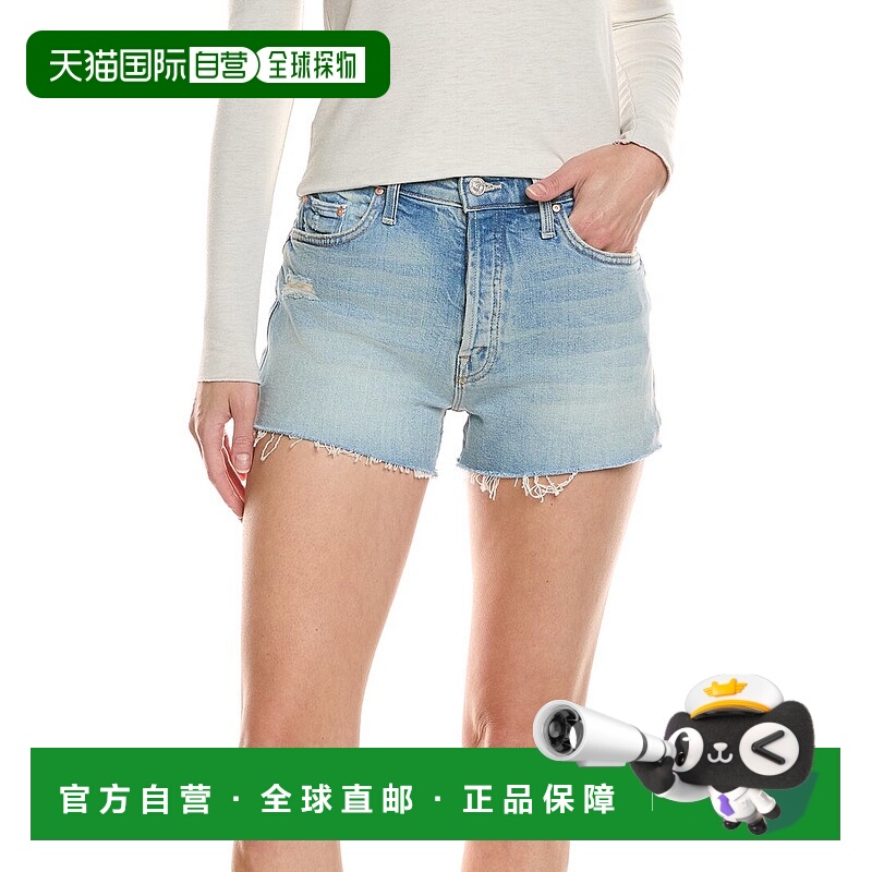 自营MOTHER The Dodger Denim Short - blue 美国奥莱直发