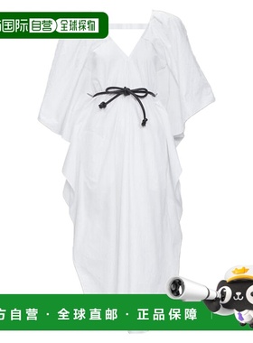 自营 Roland Mouret Lange针点府绸皮带连衣裙-白色 美国奥莱直发