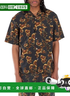 自营 Isabel Marant男式黑色Lazlo Ginkgo衬衫-黑色 美国奥莱直发