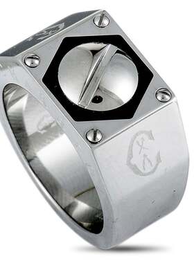 自营 Charriol Rotonde 不锈钢黑色环氧树脂带环 - 多 美国奥莱直