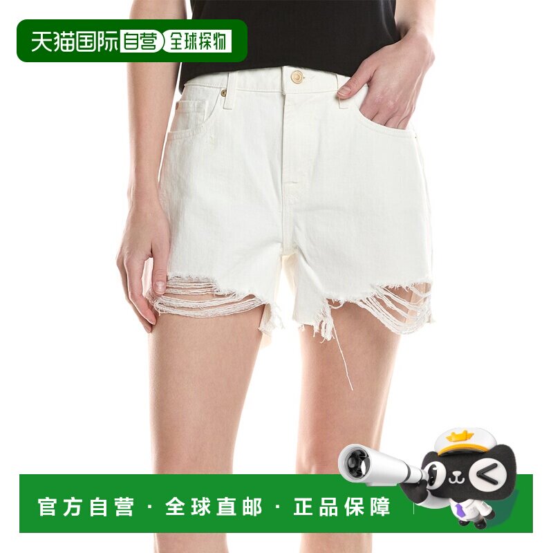 自营7 for all mankind7全人类门罗长Milkyway短-白色 美国奥莱直