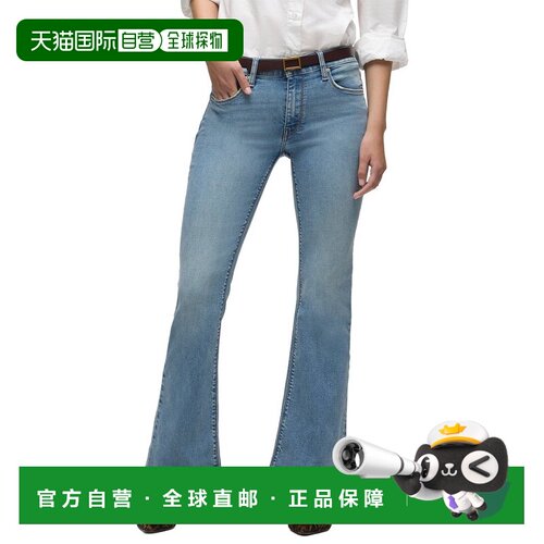 自营hudson jeansHUDSON牛仔裤Nico中腰靴子赤脚裤子-蓝色 美国奥