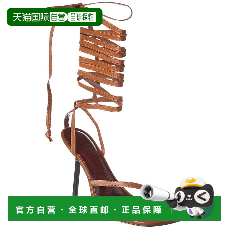 自营STAUD Nicola Leather Gladiator Sandal - brown 美国奥莱直