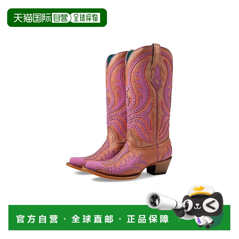 1h可退 【美国直邮】Corral C3970 女靴 时尚牛仔风格铆钉装饰真