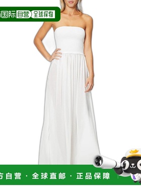 1h可退 【美国直邮】Ramy Brook|Calista 褶饰露肩侧开衩罩衫连衣