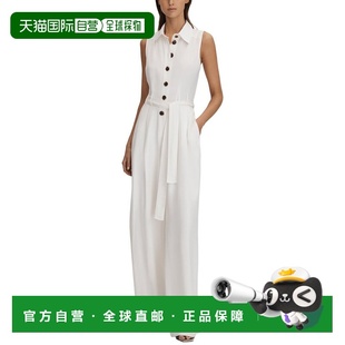 自营Reiss Perla Linen-Blend Jumpsuit - white 美国奥莱直发