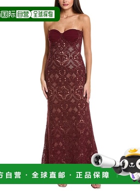 自营 Tadashi Shoji礼服-红色 美国奥莱直发连衣裙长裙晚礼服