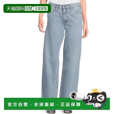 自营Levi's Premium Dad Jeans Women's Blue Denim Straight Leg