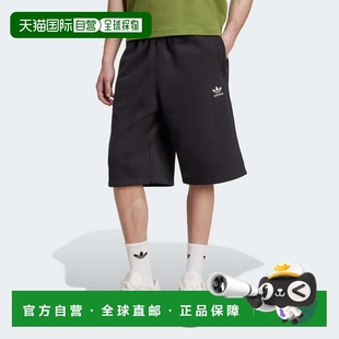 自营adidas男士阿迪达斯三叶草必需品短裤12英寸-黑色 美国奥莱直