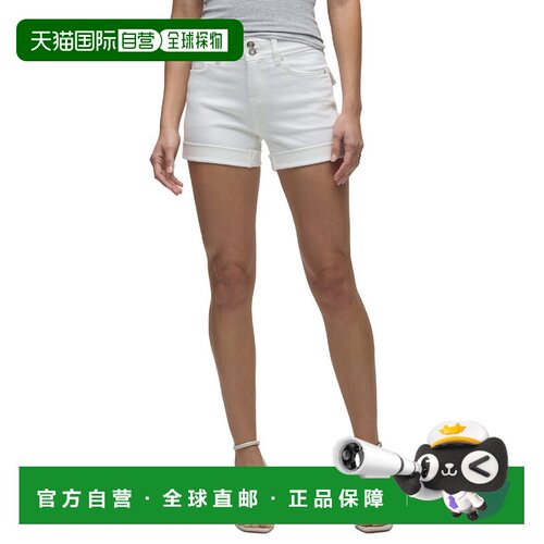 自营hudson jeansHudson牛仔裤Croxley中腰短裤-白色 美国奥莱直