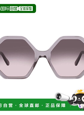 自营Salvatore Ferragamo Grey Gradient Geometric Ladies Sungl