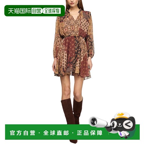 自营MISA Los Angeles Molly Dress - Brown 连衣裙美国直发奥莱