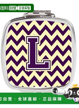 自营 Carolines Treasures CJ1058-LSCM 字母 L 雪佛龙紫色正品