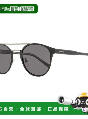 自营Lacoste Men's Oval Double Bridge Sunglasses L263S 002 Bl