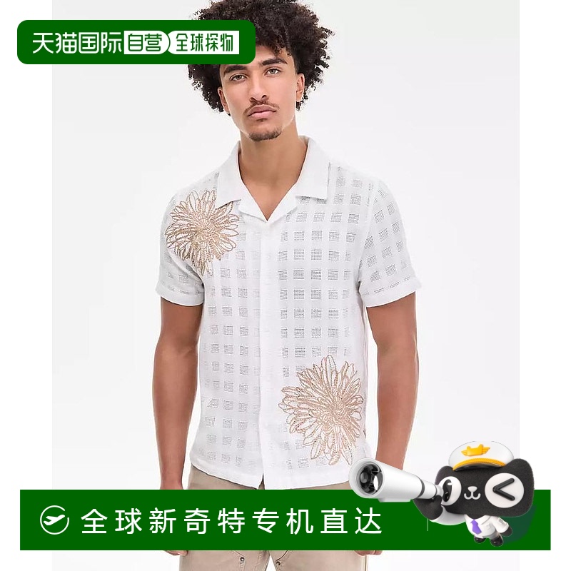 1h可退 【美国直邮】guess 男士 衬衫格子