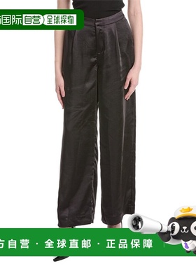 自营WeWoreWhat Silky Trouser Pant - black 美国奥莱直发