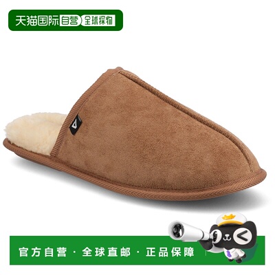 自营 vance co.Vance男式Duncan Shearing磨砂拖鞋-栗色 美国奥莱