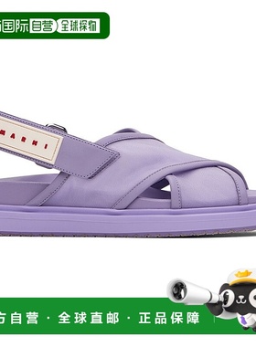 1h可退 香港直邮潮奢 Marni 玛尼 女士 紫色 Fussbett 凉鞋 FBMS0