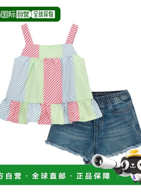 自营Habitual Stripe Top & Short Set - white 美国奥莱直发