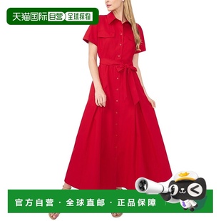 红色 裙 美国奥莱直发连衣裙 Baker衬衫 自营Ted