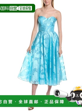 自营 Rene Ruiz Fil Coupe Midi连衣裙-蓝色 美国奥莱直发