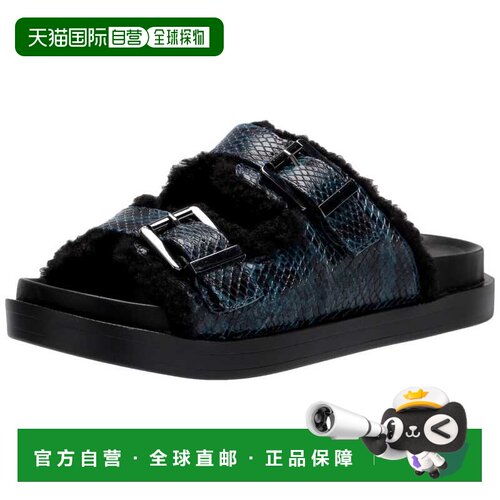自营Aerosoles Olivia Slide凉鞋蓝色蛇OLIVIA-071女式-蓝色 美国