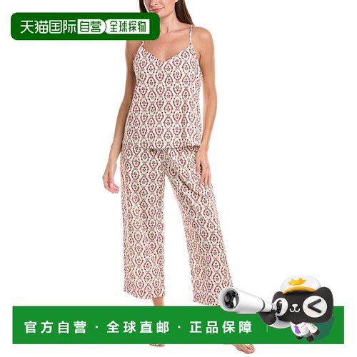 自营bedhead床头造型2件套短款睡衣套装-粉色 美国奥莱直发休闲裤