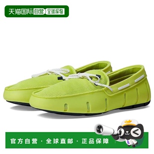 自营Men's SWIMS Braided Lace Loafer Citron Green Slip-On Com