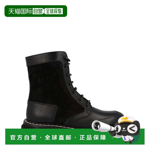自营salvatore ferragamoIuri Combat Boots - black 美国奥莱直