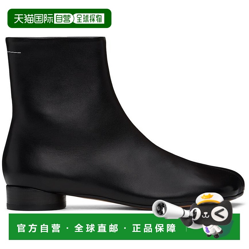 1h可退 【美国直邮】MM6 Maison Margiela 黑色 Anatomic 踝靴 女