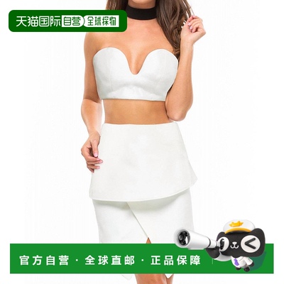 自营 c/meo collective白色透明裙 美国奥莱直发新款包臀裙