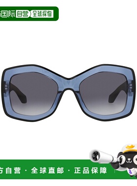 自营alaiaSquare-Frame Recycled Acetate Sunglasses - blue bla