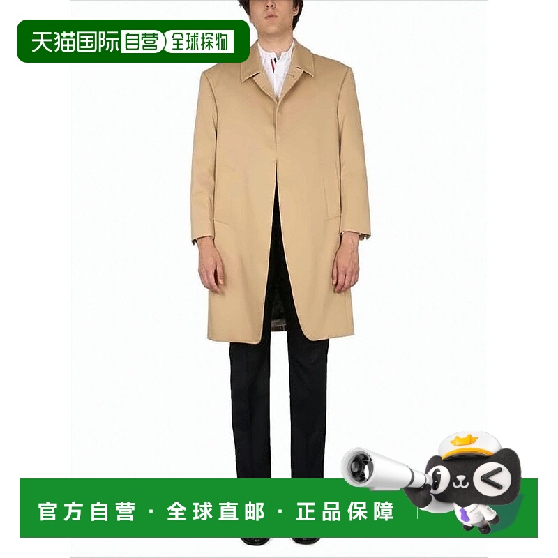自营thom browneStraight Cut Coat - white 美国奥莱直发