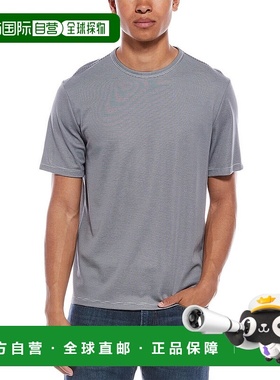 自营 Vince Interlock条纹T恤-蓝色 美国奥莱直发短袖宽松男装