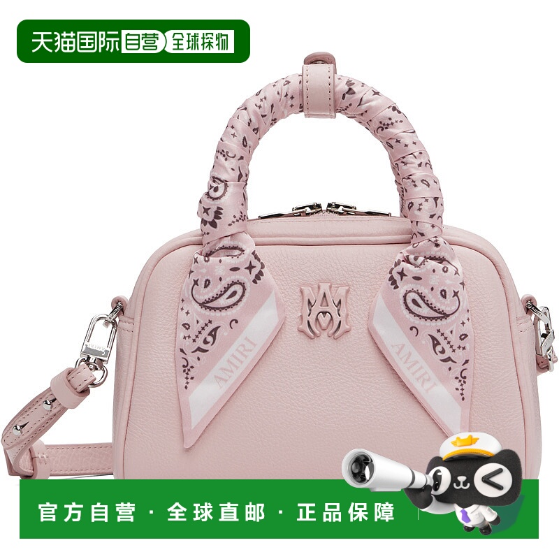 1h可退 香港直邮潮奢 AMIRI 女士 粉色 Micro Bowling 手提包 AWB